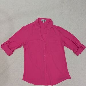 Express Vibrant Pink Portofino Shirt